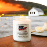 Smells Like Freedom Soy Candle / American Flag / July 4th Patriotic Gift / Scented Candle / Independence Day Home Decor Summer Hostess Gift