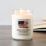 Smells Like Freedom Soy Candle / American Flag / July 4th Patriotic Gift / Scented Candle / Independence Day Home Decor Summer Hostess Gift