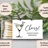 Adult Birthday Party Favor candles / Set of 10 Soy Candles / Cheers to 30 years / 40 years / 50 years / 60th Birthday / 70th / Dirty 30