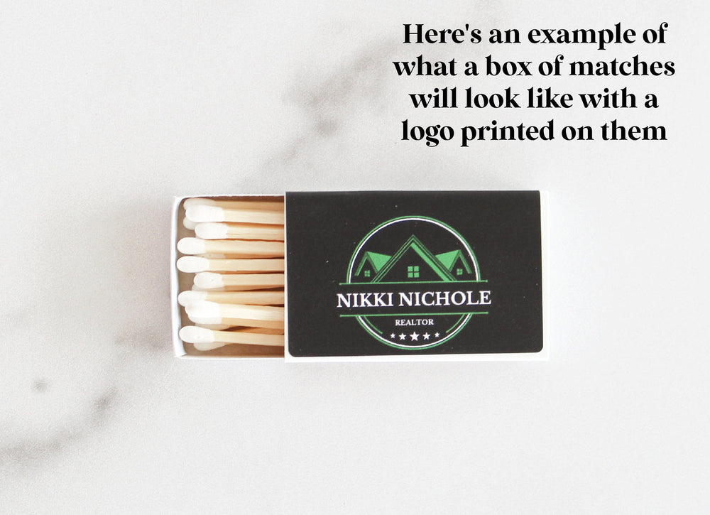 Bulk Logo Match Boxes / Custom Brand Design / Personalized Matches / Custom Promotional Great Business Branding /