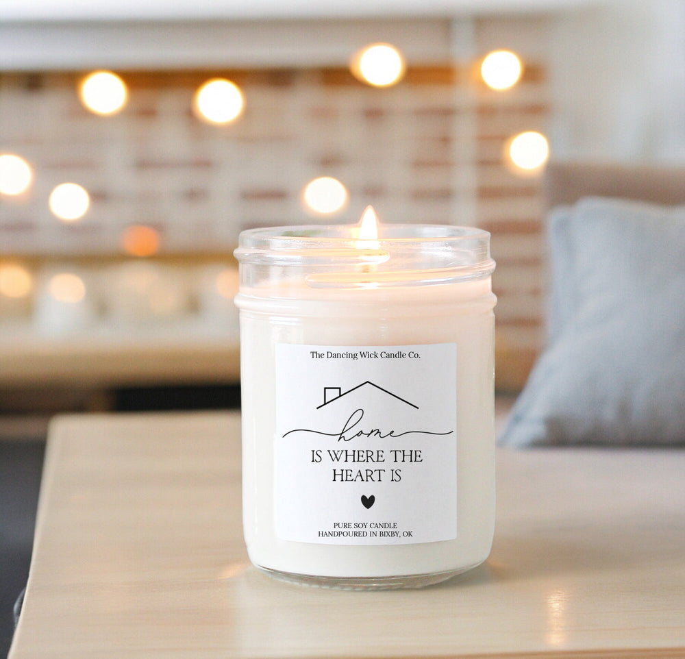 Home is Where the Heart Is Personalized Candle / New Home Gift / Housewarming candle / Realtor Gift / New Apartment / New Homeowner