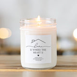 Home is Where the Heart Is Personalized Candle / New Home Gift / Housewarming candle / Realtor Gift / New Apartment / New Homeowner