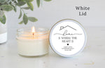 Welcome Home personalized 4oz candle favors / Realtor Gift / Closing Gift / New Home / First Time Homeowner / Mortgage Gift / Title Company