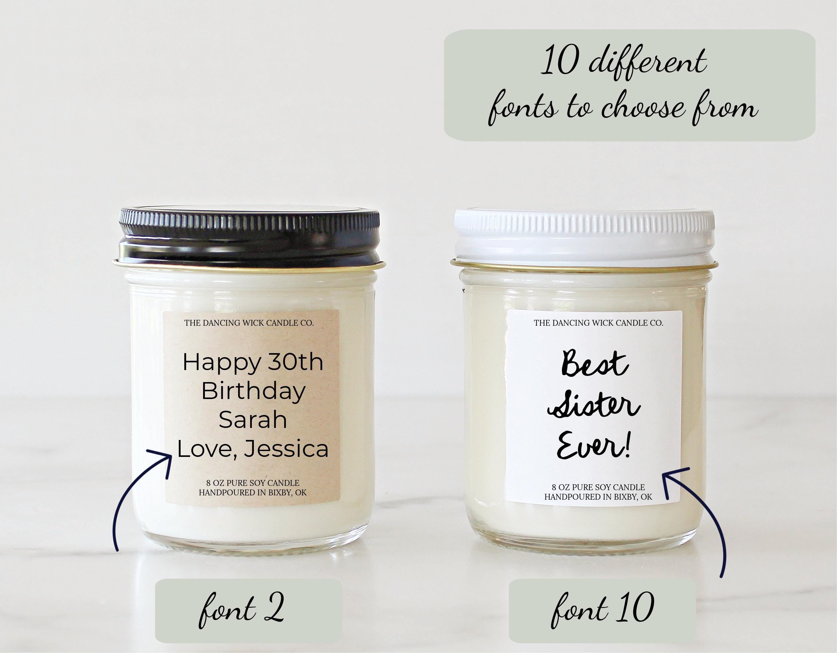 Create Your Own Custom Candle / Friend Gift / Birthday Gift / Co-worker Gift / Personalized Gifts / Funny / Custom Text / Blank Label