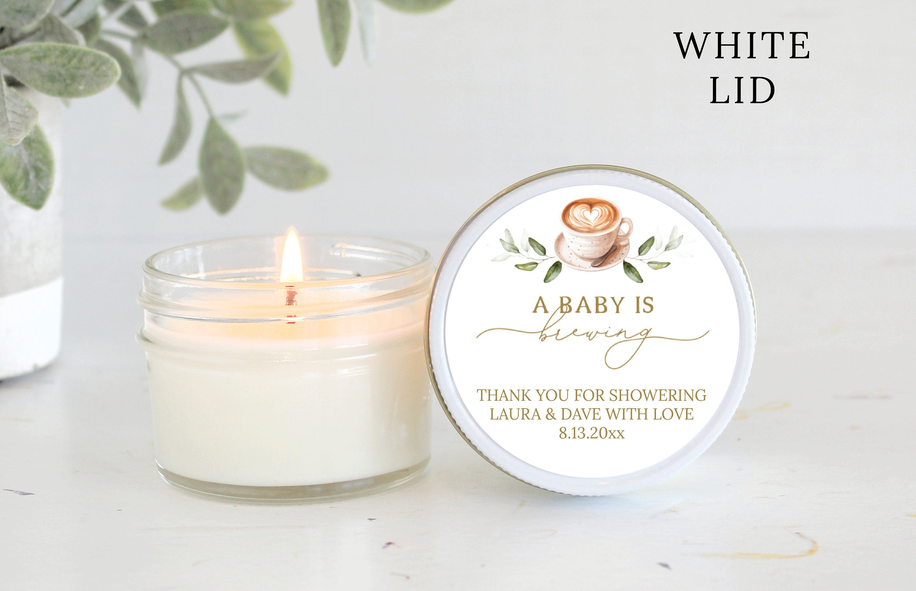 A Baby is Brewing / 4 oz Soy Candle Favor / Boy Baby Shower / Girl Baby Shower / Coed Baby Shower / Custom Party Favors Coffee Beer Bottle