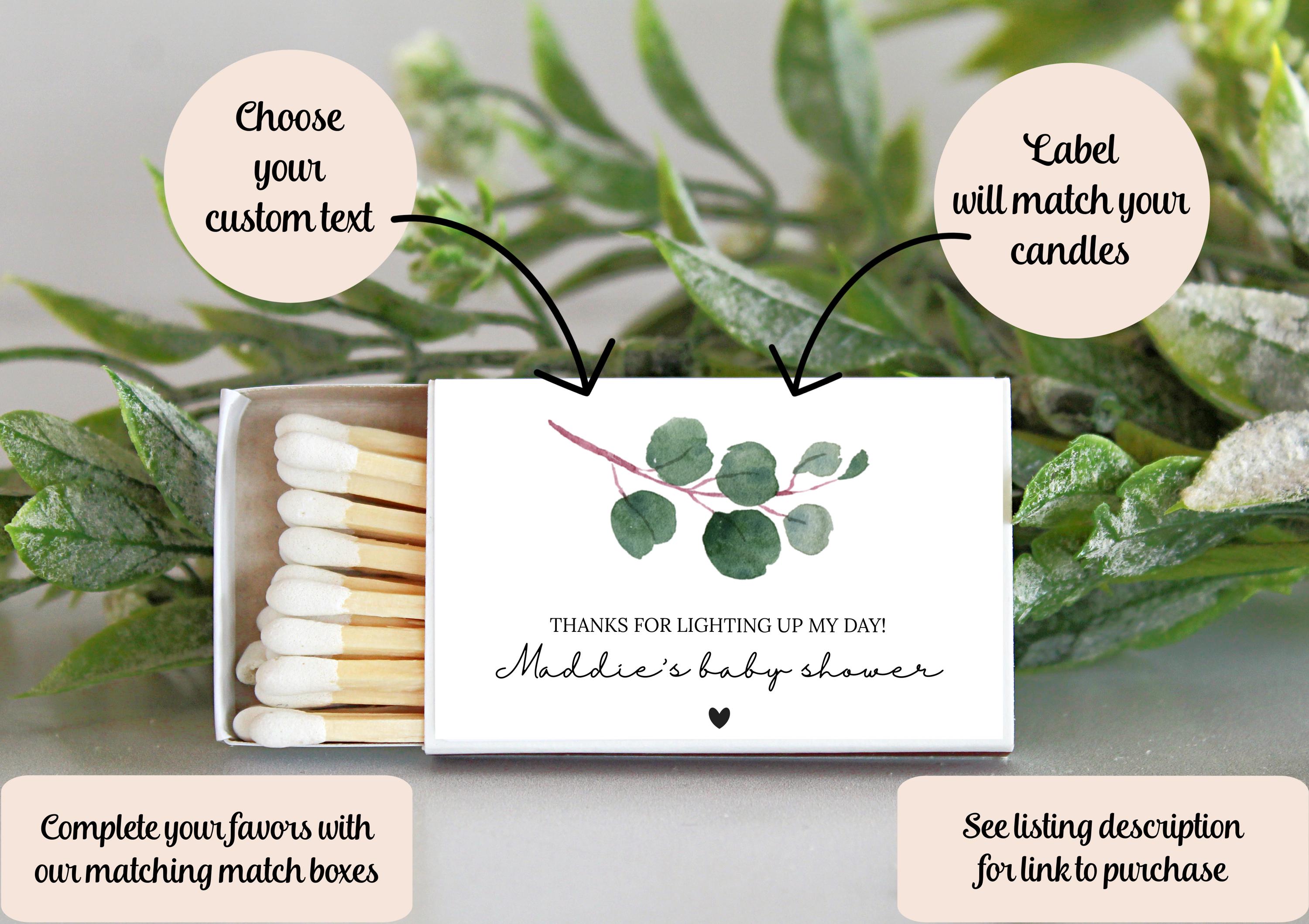 Baby Shower Favors / For Guests Bulk / Prayer Candle Favors / Set of 10 / Baby Boy / Baby Girl / Gold Tins / Soy Candle / Eucalyptus