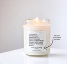 Literally Could Not Have Done It Without You / Personalized Thank you Candle / Gift for Friend, Co-worker, Nanny, Childcare, Mentor