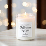 Never Forget The Difference You Make / Personalized Candle / Gift for Employees / Christmas Gift / Corporate Gift / Nurse Gift / Service