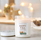 Happy Fall Soy Candle / Autumn Decor / Cute Fall Decor / Thanksgiving / Hostess Gift / Scented Candle / Pumpkin Spice / Rustic Truck