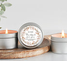 Thanksgiving Favor / Set of 10 Candle Tins / Bulk For Guests / So Very Thankful for you / Happy Friendsgiving / Fall Party Favors