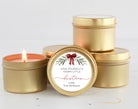 Christmas Candle Tins / Bulk Set of 10 / Have Yourself A Merry Little Christmas / Holiday Gift / Custom Candles Neighbor Christmas Gift