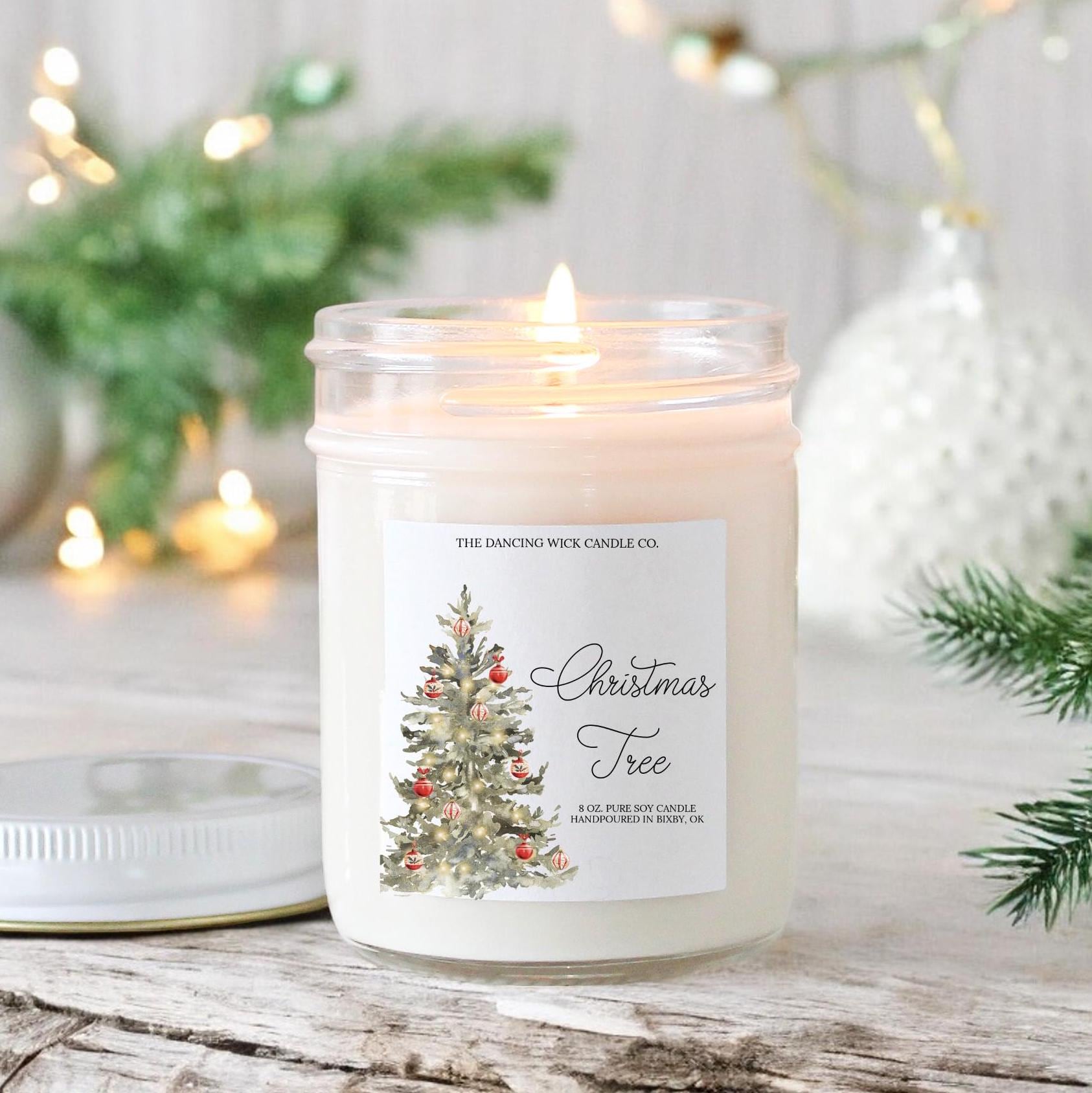 Christmas Tree Scented Candle | Fresh Spruce and Citrus | Hand-Poured Soy Candle | Best-Selling Christmas Candle | Holiday Home Decor