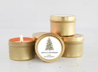 Christmas Candle Favors / Bulk Set of 10 / Custom Holiday Gifts / Corporate Gift / Personalized Merry Christmas Candle Tins / For Neighbors