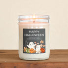 Happy Halloween Candle – Fall Decor, Halloween Gift, Spooky Season Candle, Autumn Scented Soy Candle, Cute Ghost and Pumpkin Design