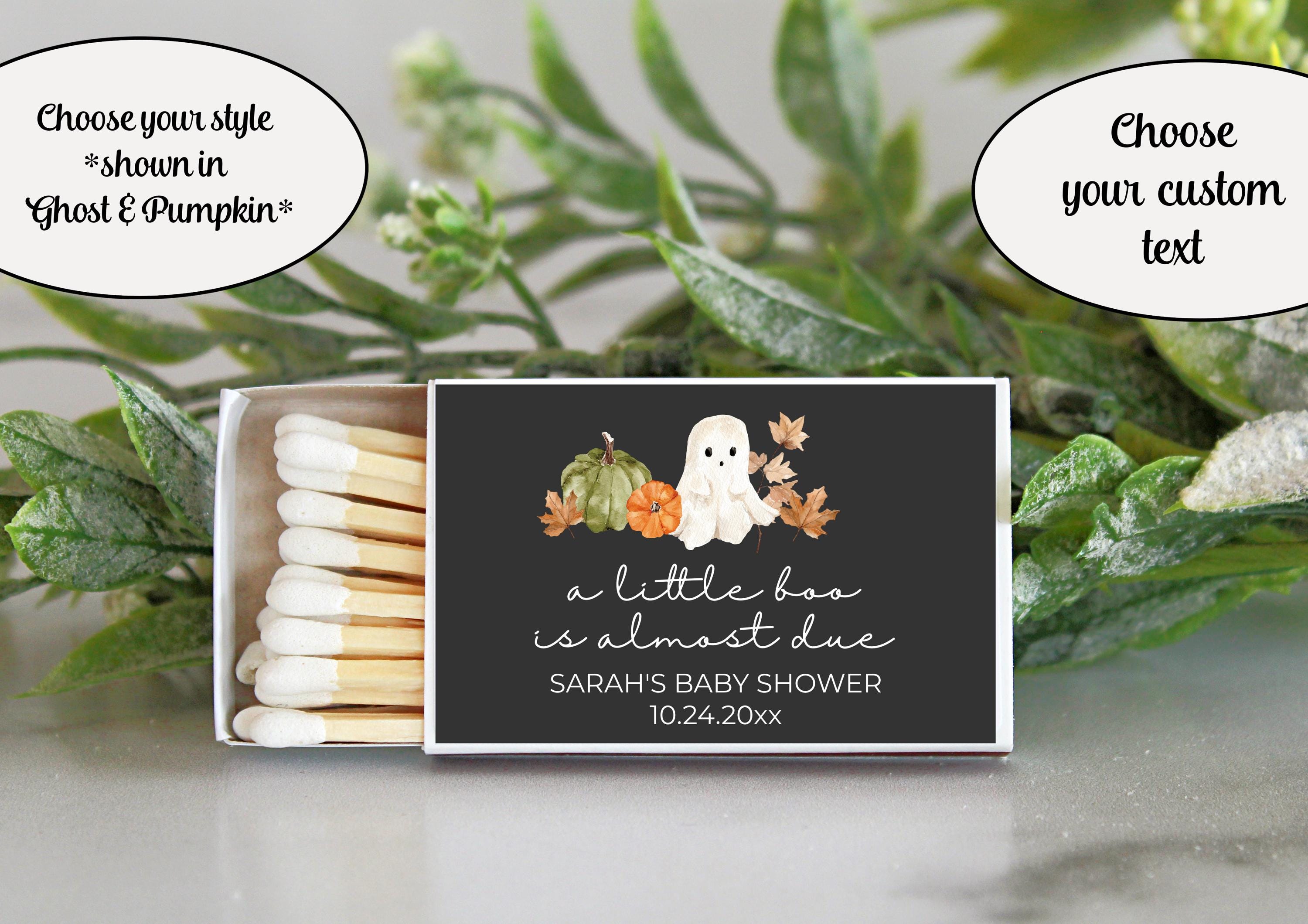 Little Boo Baby Shower Matchbox Favors – Set of 10 | Halloween Party Favors | Ghost Baby Shower | Fall Baby Shower | Personalized Matches