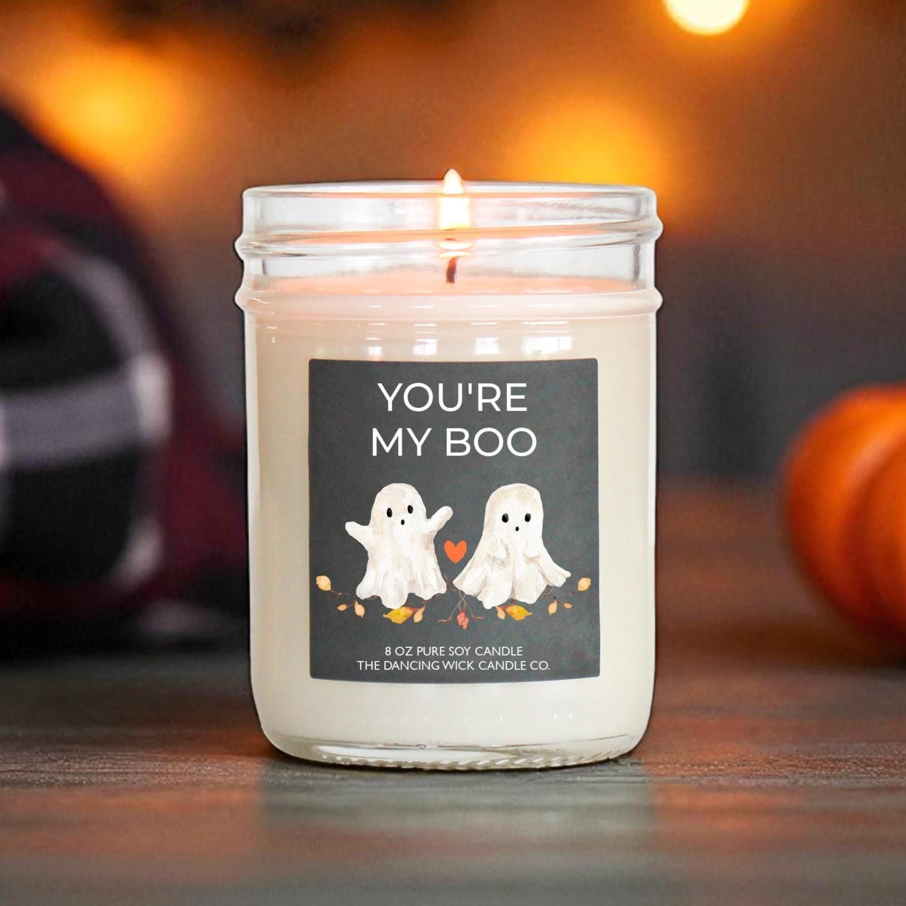 You're my Boo Candle – Halloween Gift for Best Friend, Boyfriend, Girlfriend, Fall Candle, Cute Ghost Design, Spooky Fall Decor