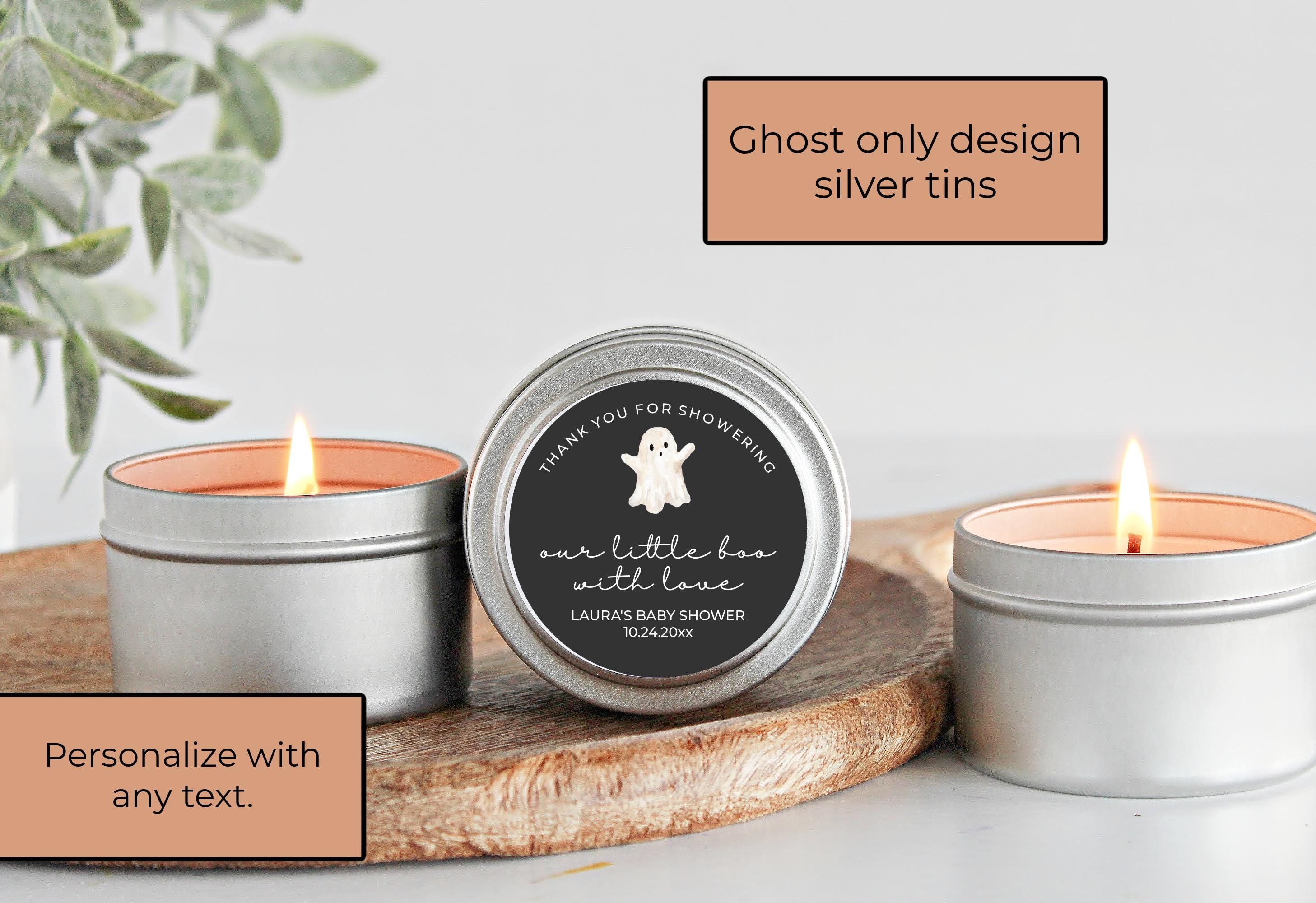 Little Boo Baby Shower Candle Favors | For Guests in Bulk | Halloween Party Favors | Fall Baby Shower | Personalized Ghost Baby Shower Gift