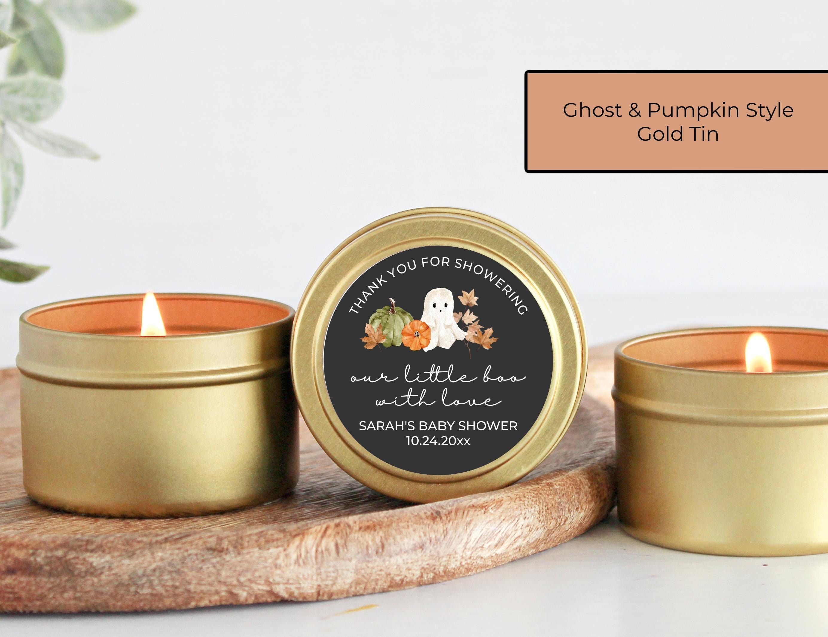 Little Boo Baby Shower Candle Favors | For Guests in Bulk | Halloween Party Favors | Fall Baby Shower | Personalized Ghost Baby Shower Gift