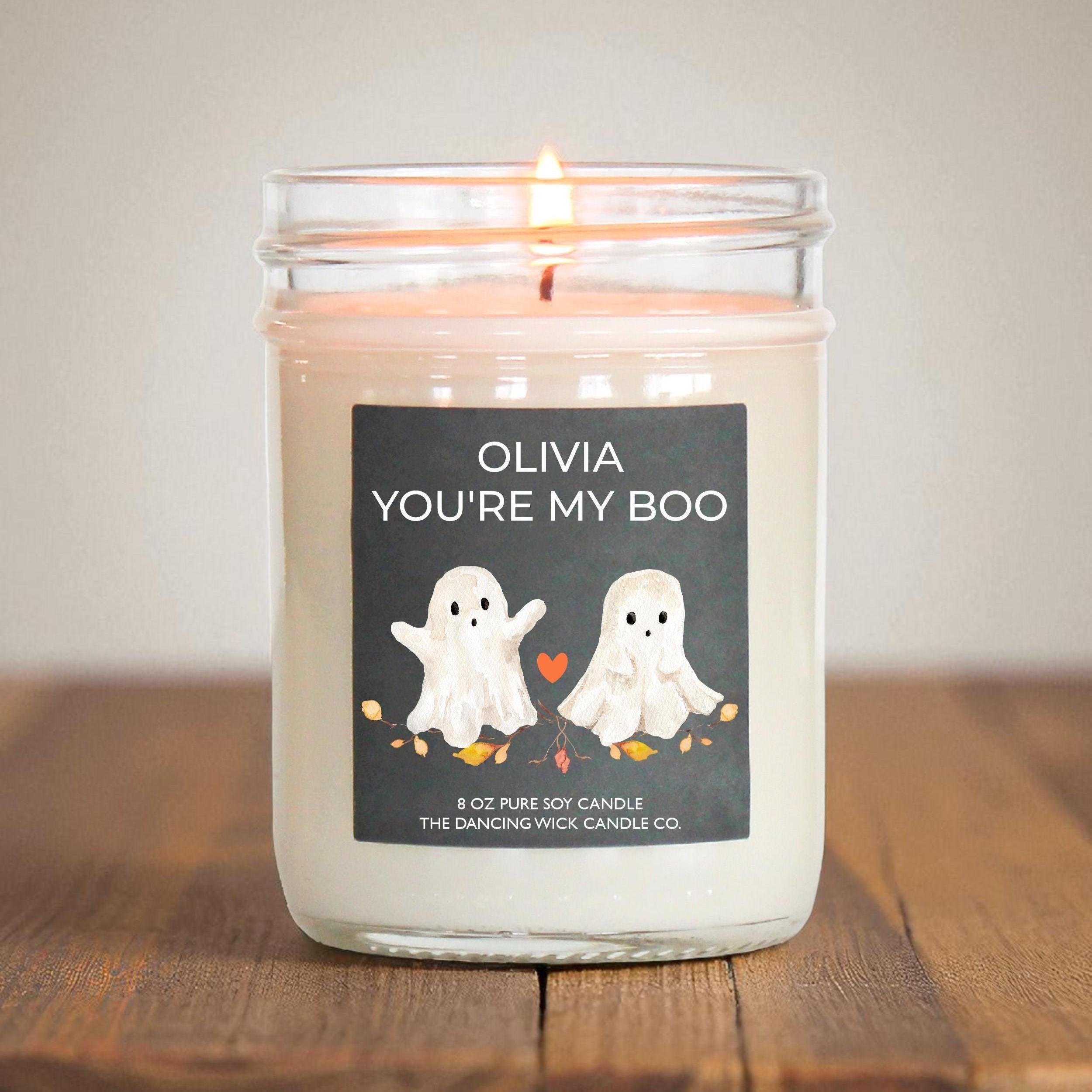 You're my Boo Candle – Halloween Gift for Best Friend, Boyfriend, Girlfriend, Fall Candle, Cute Ghost Design, Spooky Fall Decor