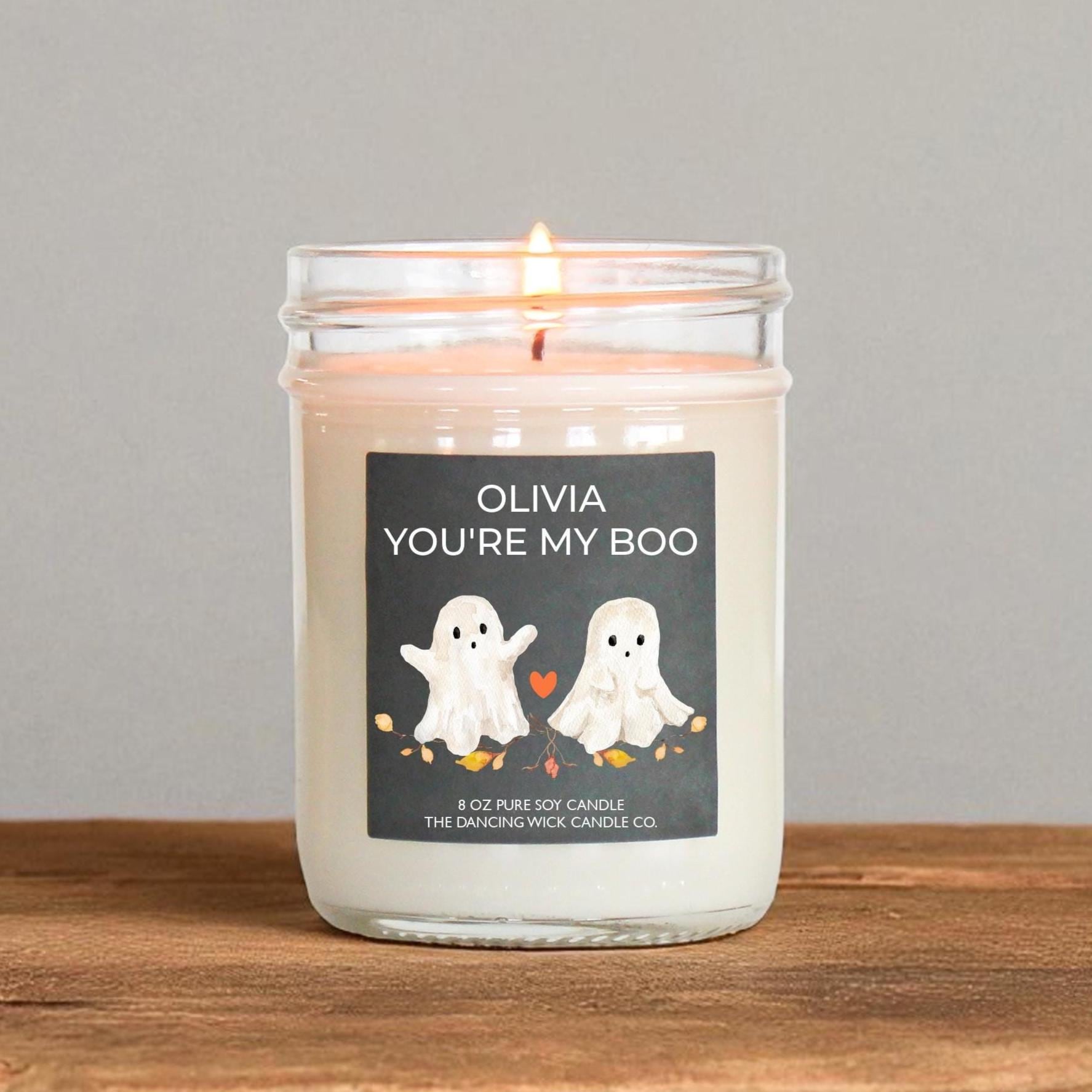 You're my Boo Candle – Halloween Gift for Best Friend, Boyfriend, Girlfriend, Fall Candle, Cute Ghost Design, Spooky Fall Decor