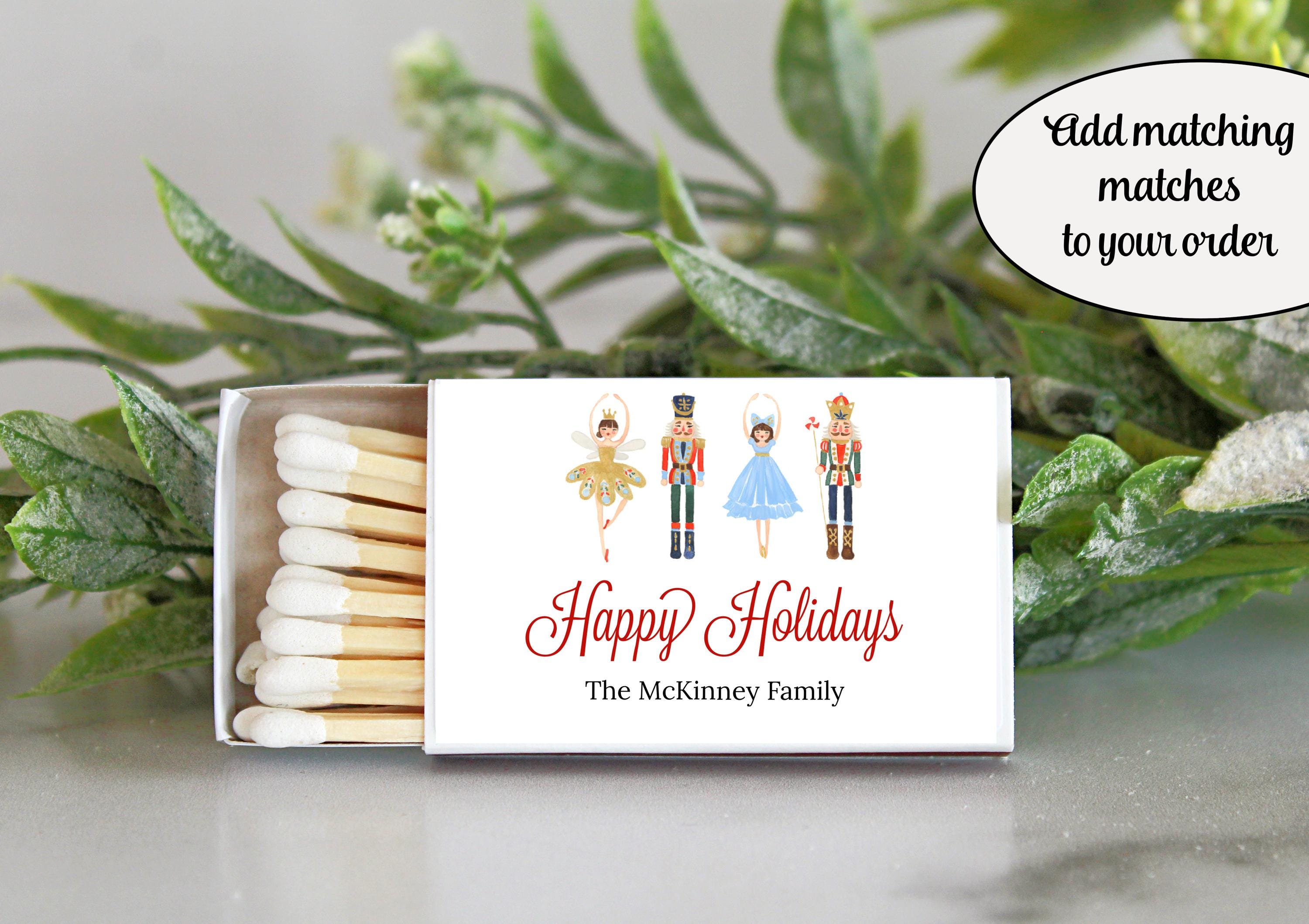 Nutcracker Christmas Candle Favors | Personalized Holiday Gift | Custom 4oz Soy Candles | Merry Christmas | Classic Style