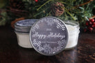 Personalized 4oz Holiday Favor Candle / Christmas Candle Gift / Personalized Holiday Gift/ Christmas Party Favor/ Chalkboard Snowflake Favor