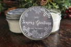 Personalized 4oz Holiday Favor Candle / Christmas Candle Gift / Personalized Holiday Gift/ Christmas Party Favor/ Chalkboard Snowflake Favor