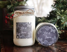 Christmas Candle / Holiday Candle / Let it Snow / Personalized Holiday Candle / Rustic Christmas Gift / 16 oz Soy Candle / Candle Gift Set