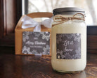 Christmas Candle / Holiday Candle / Let it Snow / Personalized Holiday Candle / Rustic Christmas Gift / 16 oz Soy Candle / Candle Gift Set