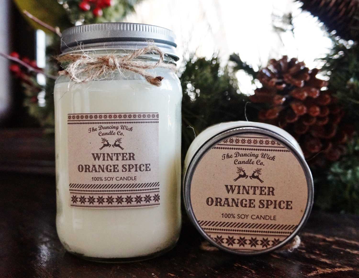 Soy Candle / 16 oz Candle / 8 oz Candle / Mason Jar Candle / Winter Candle / Holiday Sweater Candle / Christmas Candle