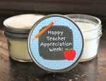 Teacher Appreciation Gift / Personalized 4 oz. Candle Favors / Teacher Gift Favor / Soy Candle Favors / Gift for Teacher//Teacher Gifts