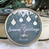 Christmas Seasons Greetings Favor / Set of 6 - 4 oz
