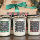 Buffalo Plaid Christmas Candle Gift Set