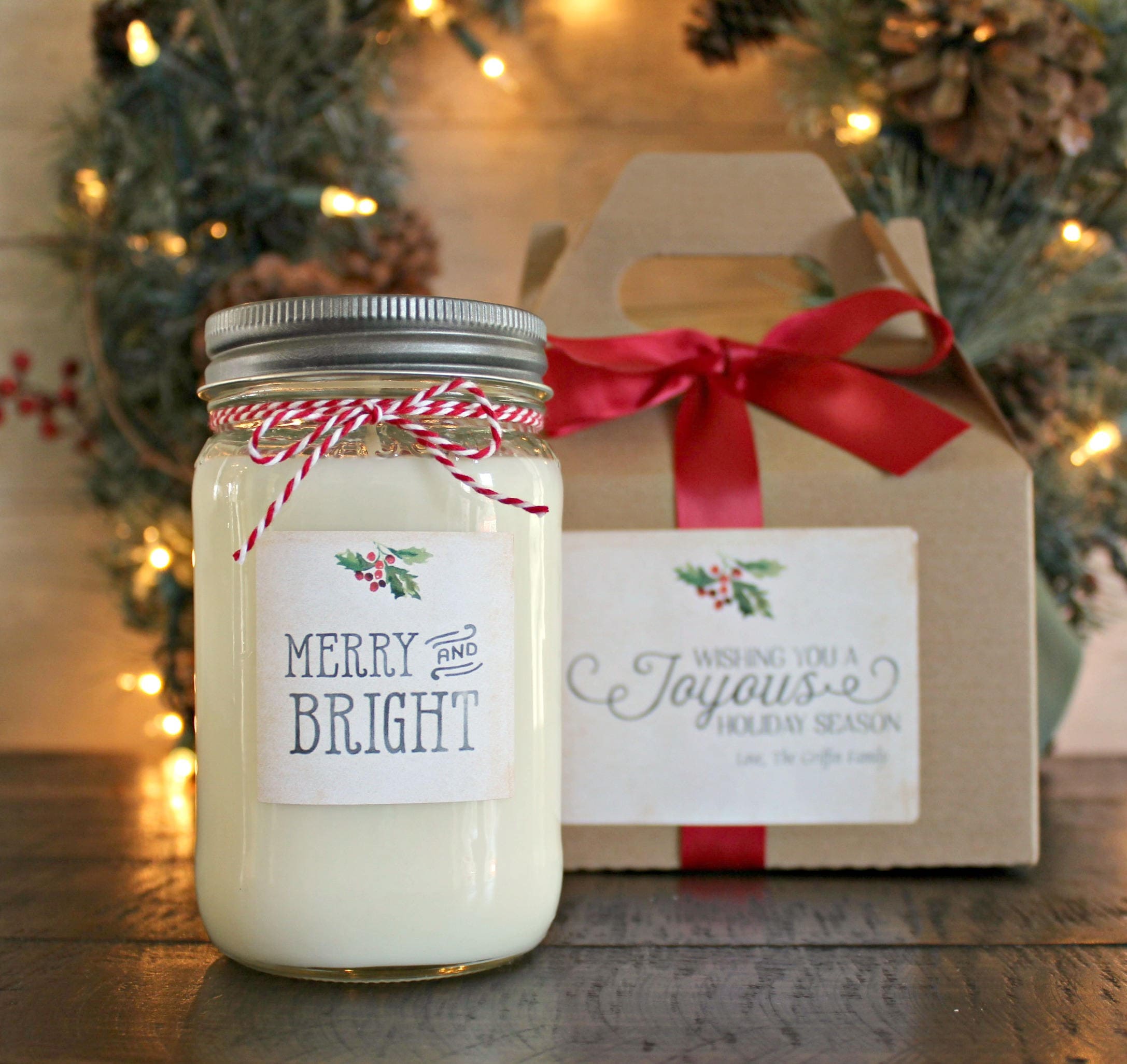 Merry & Bright Christmas Candle