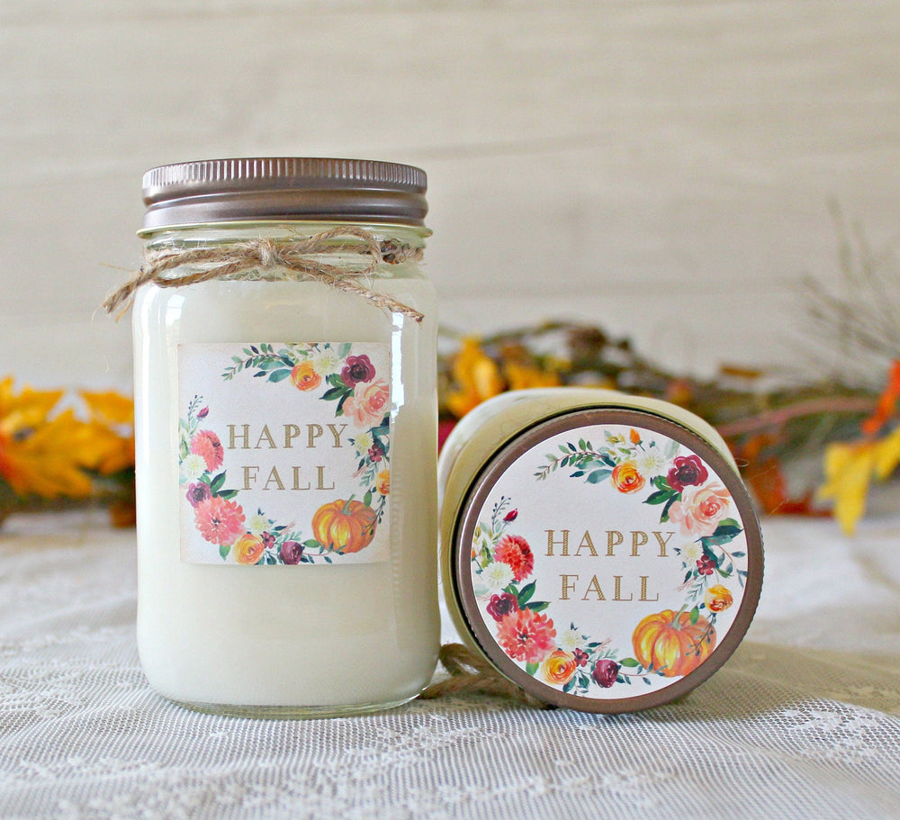 Happy Fall Candle