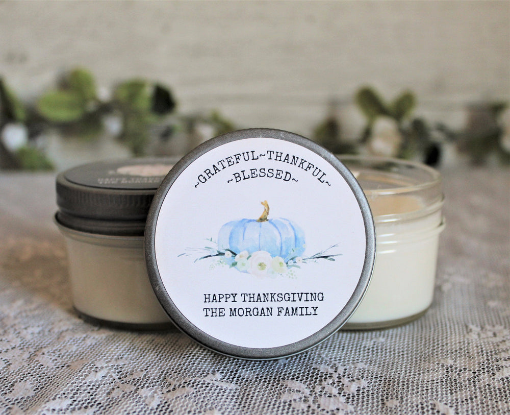 Thanksgiving Candle Favors / Set of 6 - 4 oz