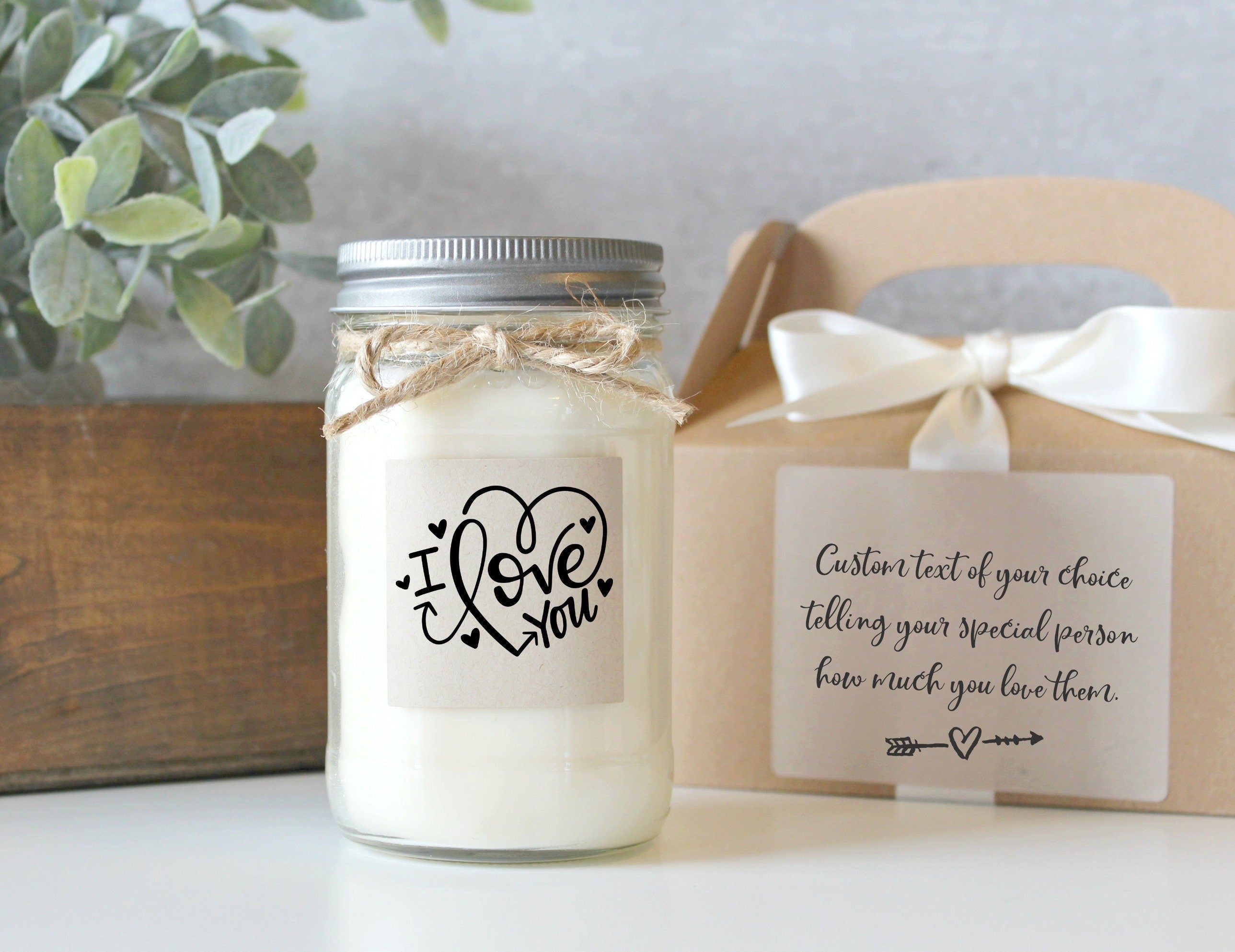 I love you / Valentines Day Gift  / Pure Soy Candle / Anniversary gift / Gift for Her / Gift for Him /Gift for Wife / Gift for Boyfriend