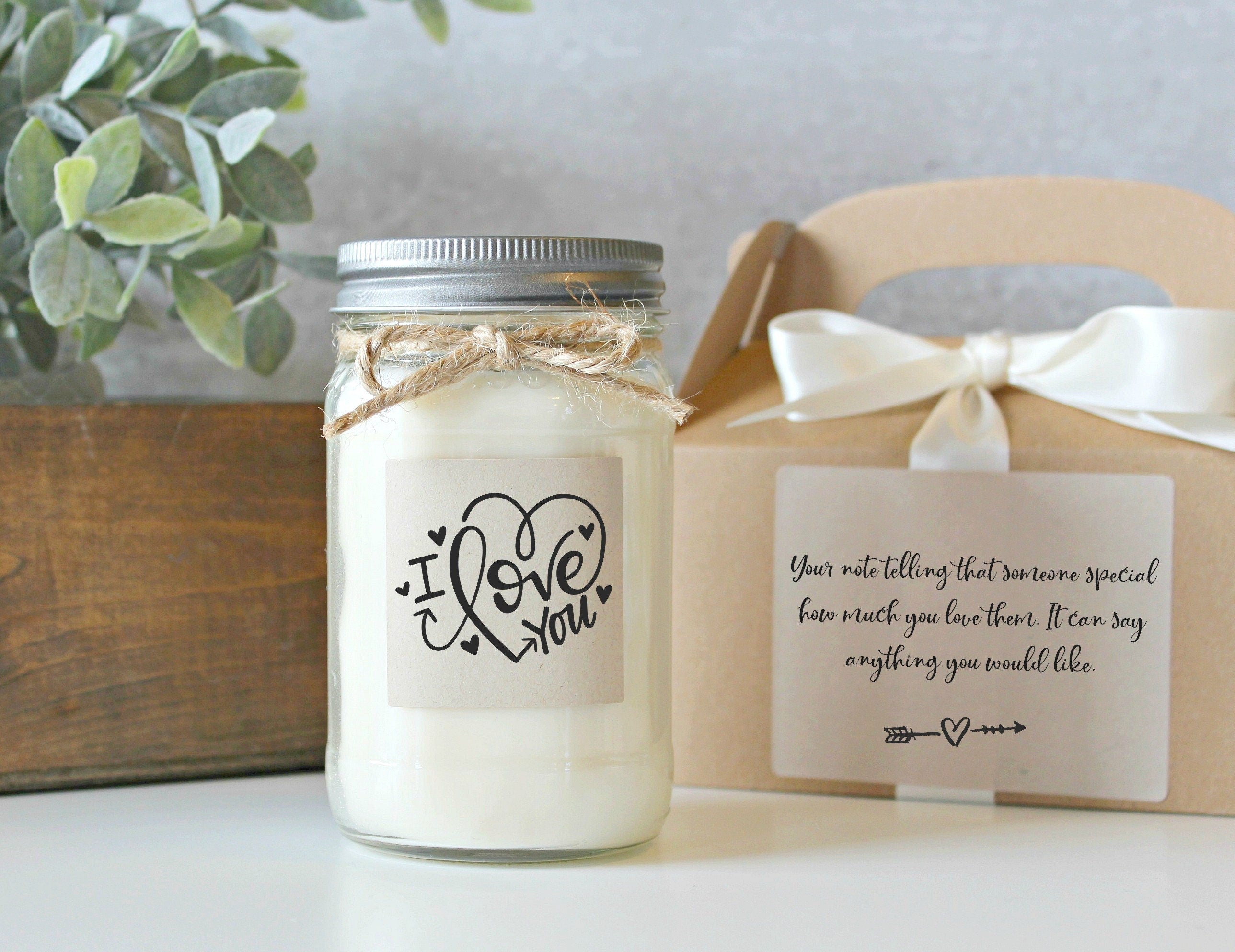 I love you / Valentines Day Gift  / Pure Soy Candle / Anniversary gift / Gift for Her / Gift for Him /Gift for Wife / Gift for Boyfriend