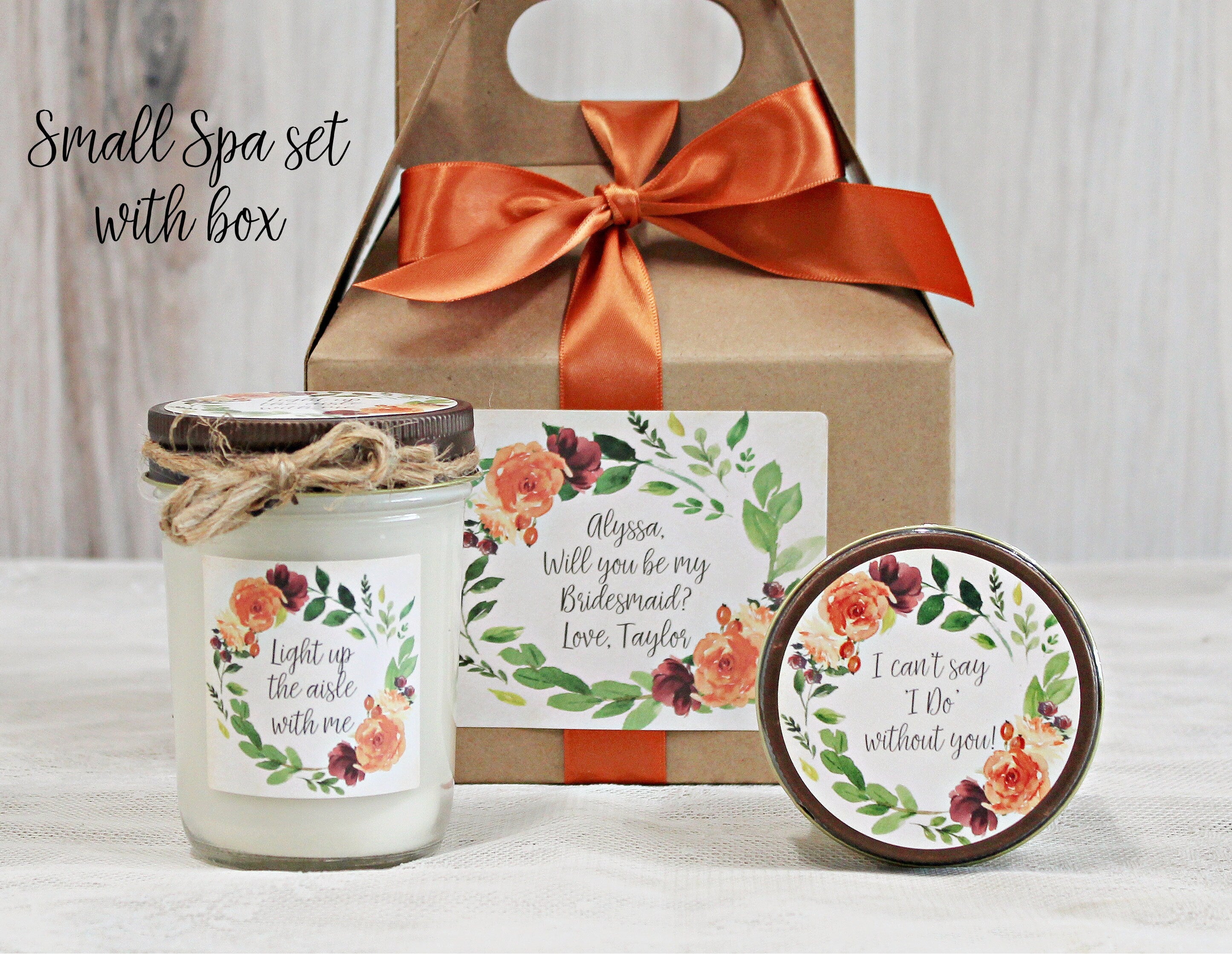 Fall will you be my Bridesmaid Box  / Bridesmaid Proposal / Will You Be my Maid of Honor / Bridesmaid Box Gift / Fall Wedding Gift Box