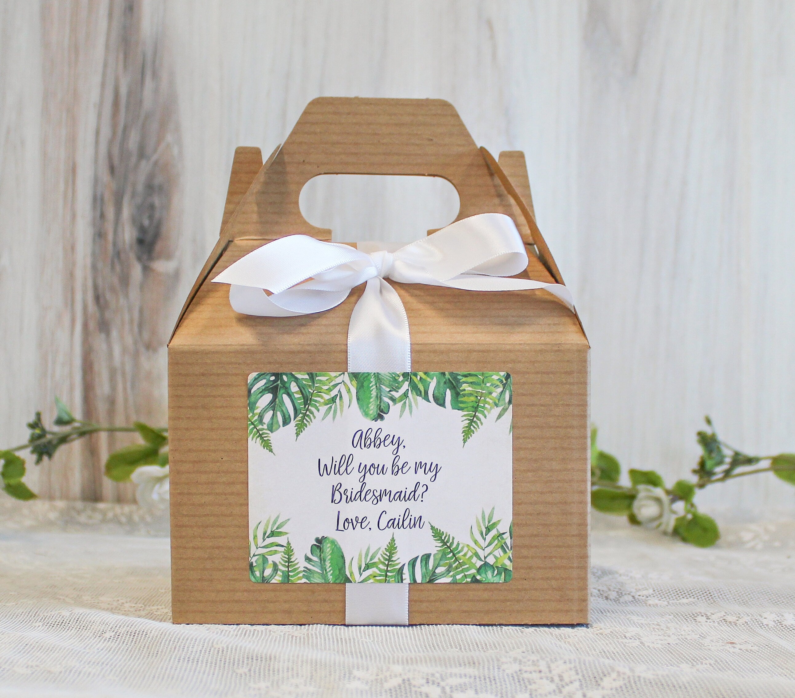 Tropical Bridesmaid Proposal Box / Will You Be my Bridesmaid / Destination Wedding Gifts / Bachelorette Party Gift Box / Tropical Wedding