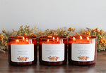 3 Wick Fall Candle / Pure Soy / Strong Scented / Non Toxic / Fall Decor / Hand Poured / Coffee Candle / Book Candle / Pumpkin Candle