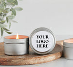 Corporate Logo Gifts / Bulk Business Gifts /Set of 10 Candle Favors / Holiday Gifts / For Clients / Employees / Personalized / For Swag