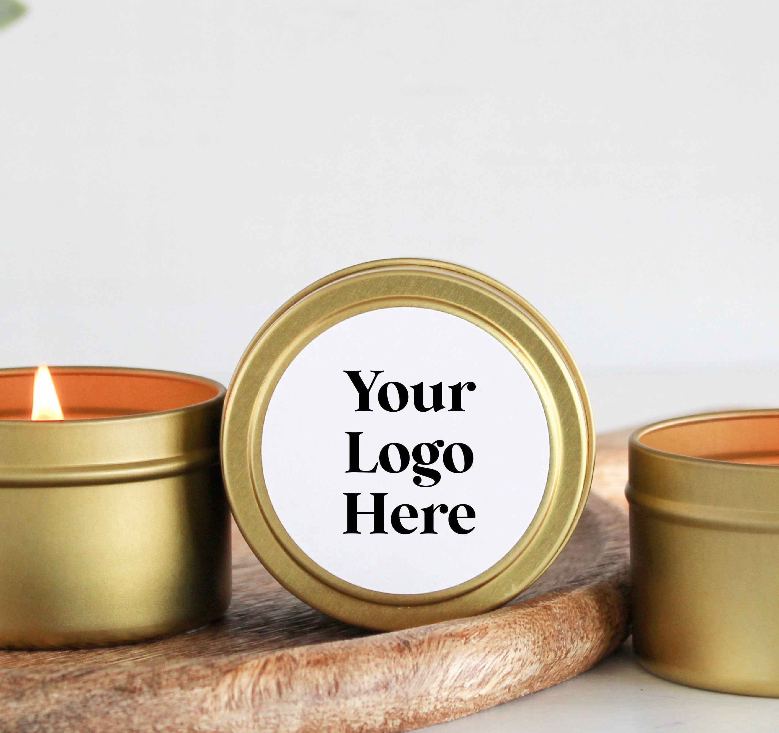 Corporate Logo Gifts / Bulk Business Gifts /Set of 10 Candle Favors / Holiday Gifts / For Clients / Employees / Personalized / For Swag