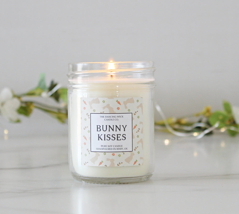 Bunny Kisses Candle / Easter Basket Gift / For Teen / Hostess Gift / Easter Decor / Easter Bunny / Scented Candle / Gift For Her /Soy Candle