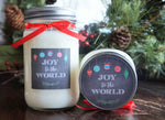Joy to the World Christmas Candle