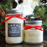 Joy to the World Christmas Candle