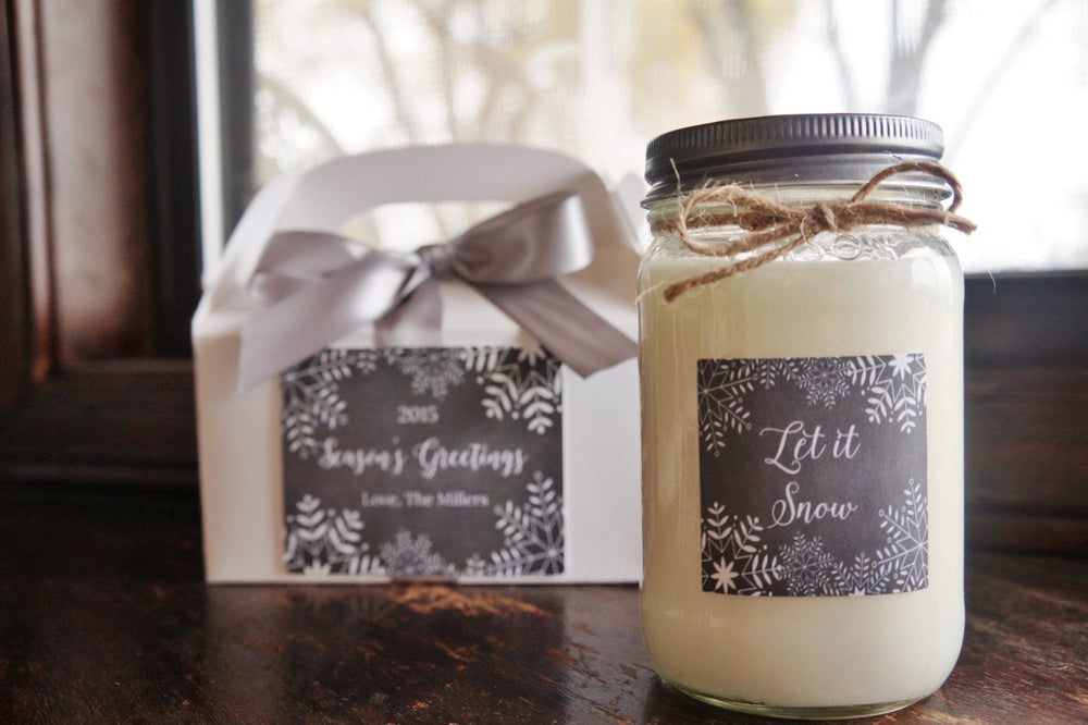 Let it Snow Christmas Candle